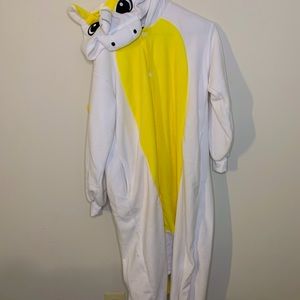Unisex adult Unicorn hooded Onesie in size small box